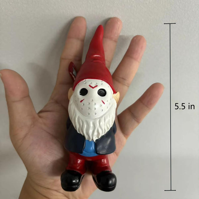 Horror Decor Halloween Decorations Indoor Garden Gnome Garden Statue Home Décor (red)