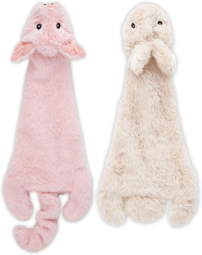 Best Pet Supplies Squeaky Dog Toys with Soft Durable Fabric for Small, Medium and Large Pets Interactive Toy for Indoor Play, Supports Active Biting and Play - 4 Figures, Small