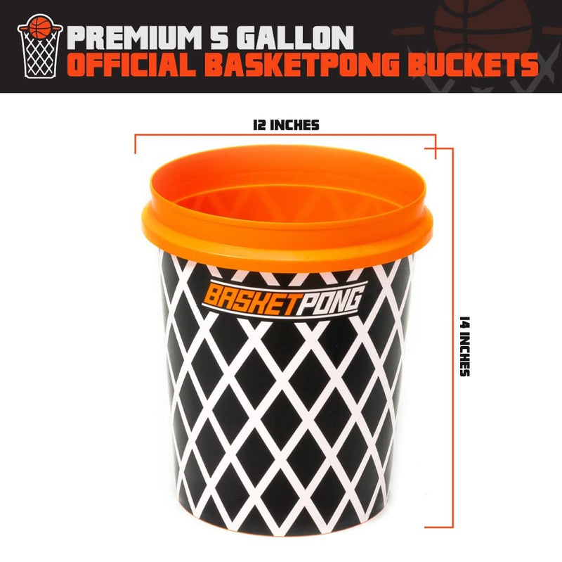 Giant Yard Pong and Basketball Game with 12 Buckets, 2 Balls, Carrying Bag, and Air Pump – Outdoor Game for Lawn, Backyard, Beach, and Parties