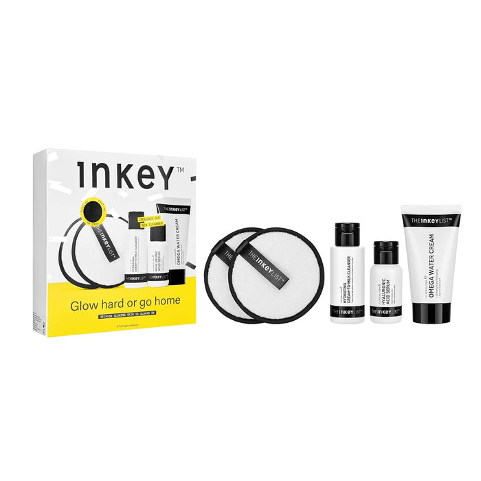 The INKEY List You Need to Build Barriers Skincare Gift Set, Oat Cleansing Balm + Ectoin Hydro-Barrier Serum + Bio-Active Ceramide Moisturiser, Strengthen Skin, Helps Dry Skin, Washbag Included