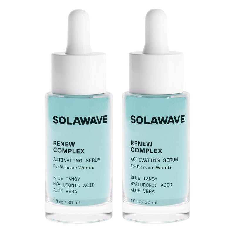 Solawave Renew Complex Red Light Therapy Activation Serum for Face & Neck | Pairs with LED Facial Wand Device | Hydrates & Plumps the Skin | Blue Tansy, Aloe Vera, Hyaluronic Acid (1 Oz)