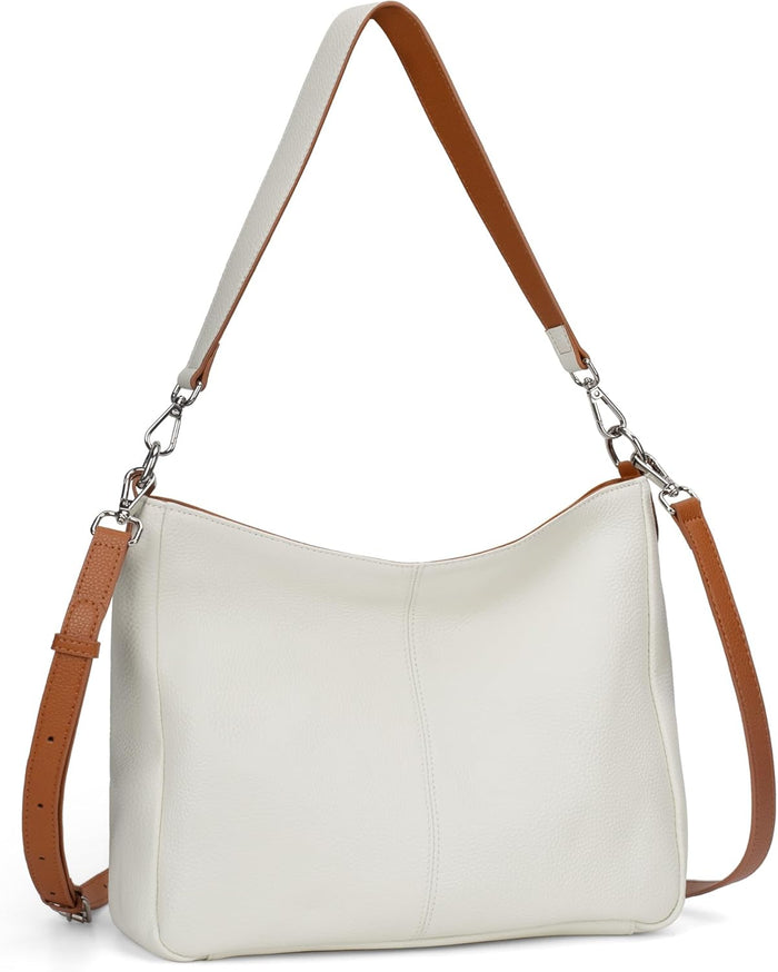 befen Genuine Leather Hobo Bags Purses for Women, Women's Shoulder bag Handbags Crossbody Bag with 2 Shoulder Straps