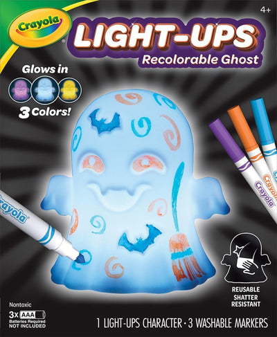 Crayola Light-Ups - Ghost, Light Up Toy Ghost, Reusable Coloring Halloween Toy, Cute Halloween Ghost Decor, Glow in The Dark