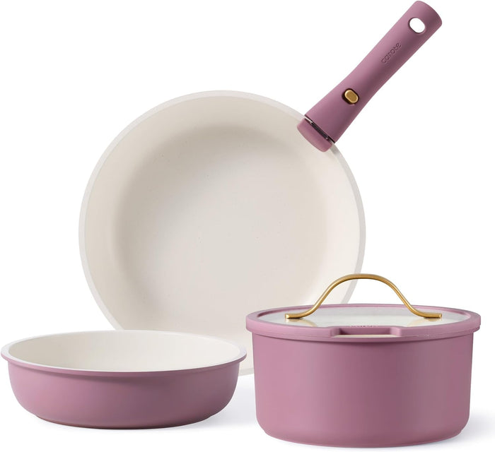 CAROTE 19pcs Pots and Pans Non Stick, Cookware Sets Detachable Handle, Induction Kitchen Pots and Pans,NonStick Cooking Set, Oven/Dishwasher/Fridge Safe, Space Saving