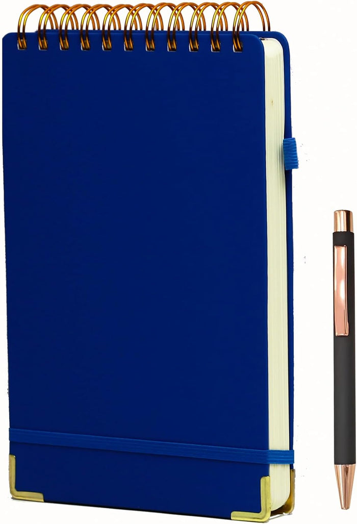 Simind Top Spiral Notebook 6x9 Leather Steno Pad 300 Pages Hardcover Steno Notebooks Top Spiral for Work Steno NotePad, 100 GSM Thick Paper, Left Handed Notebooks for Office College School,Green