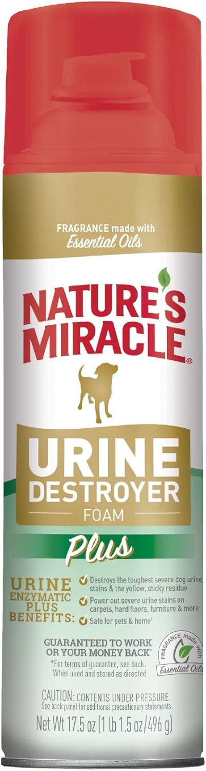 Nature’s Miracle Urine Destroyer Plus Dog, 32 Ounces, Enzymatic Formula, Ready-to-Use
