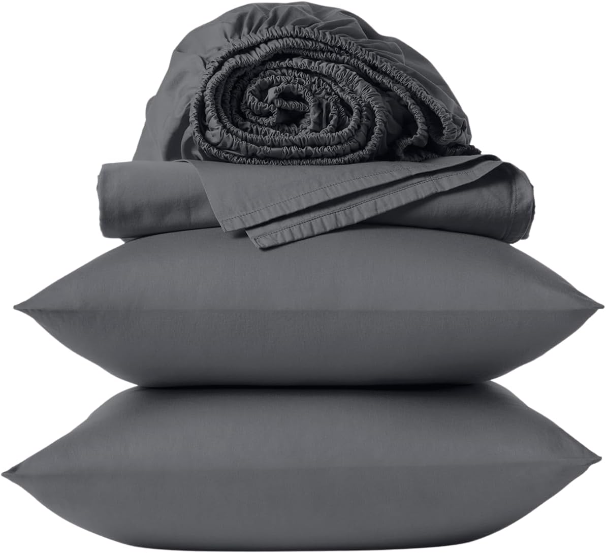 Coyuchi Classic Sateen Sheet Set Twin, Mineral, 100% GOTS Certified Organic Cotton, Silky Soft, Luxury Sheets, Fair Trade Certified, 4-Piece Bedding Set