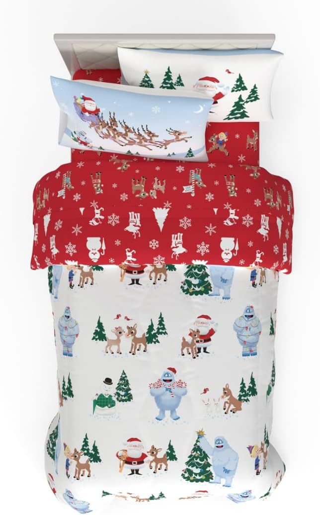 Franco Grinch by Dr. Seuss Holiday & Christmas Bedding Super Soft Comforter and Sheet Set with Sham, 7 Piece King Size (Official Dr. Seuss Product)
