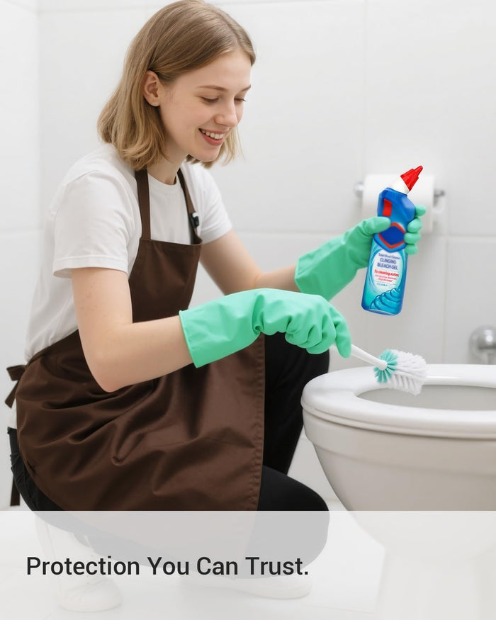 ThxToms 4 Pairs Latex Free Nitrile Cleaning Gloves, Reusable Rubber Free Gloves for Household Cleaning, Flexible and Non-Slip