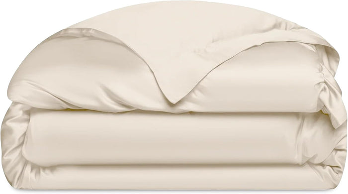 Cozy Earth Luxury Duvet Cover Queen - 100% Viscose from Bamboo - Ultra-Soft, Cooling & Lightweight Duvet Cover - Temperature-Regulating Bedding with Concealed Zip & Interior Snap Closures - Driftwood
