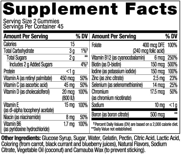 Olly Women's Multivitamin Gummy, B Vitamins, Vitamin A, C, D & E, Supports a Healthy Immune System, Bone Health & Fills Nutritional Gaps -  Berry, 90 Count