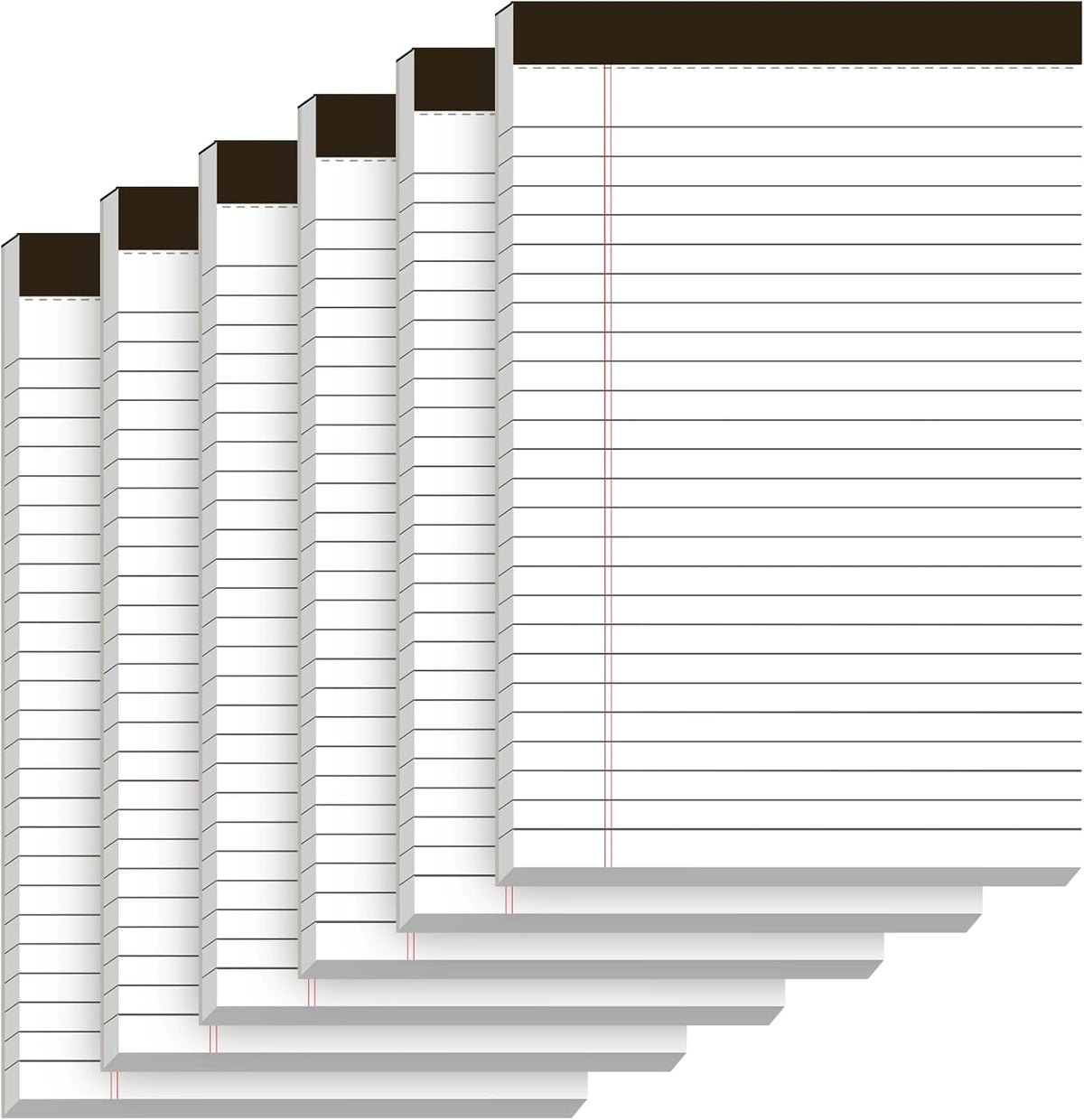 12 Pack Legal Pads 8.5 x 11 Wide Ruled Note Pads 8.5 x 11 Inch Notepads Micro Perforated Writing Pads Notebook Pads of Paper Lined White Paper, 30 Sheets per Notepad for Office & School Supplies