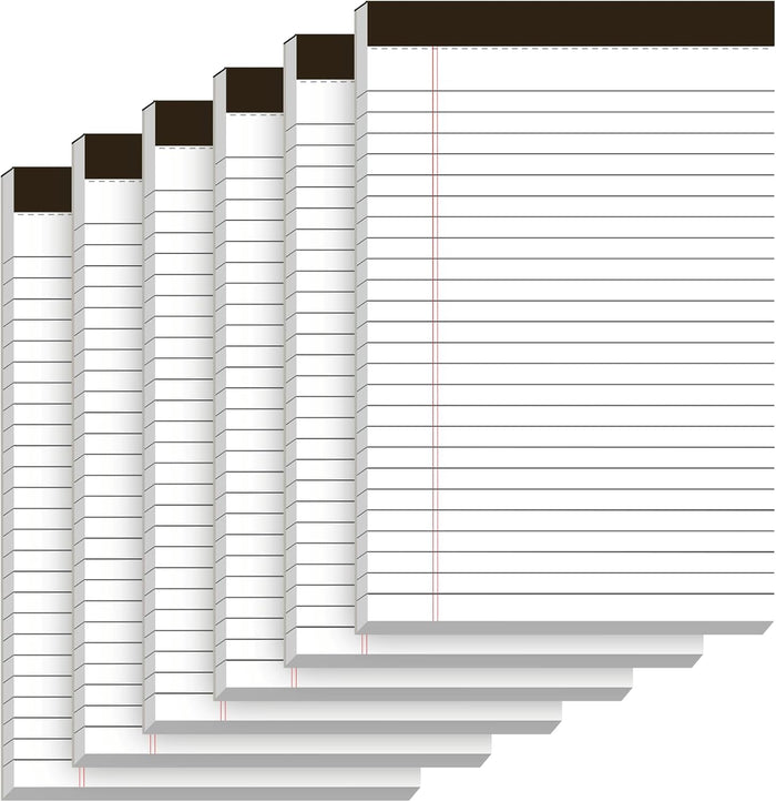 12 Pack Legal Pads 8.5 x 11 Wide Ruled Note Pads 8.5 x 11 Inch Notepads Micro Perforated Writing Pads Notebook Pads of Paper Lined White Paper, 30 Sheets per Notepad for Office & School Supplies
