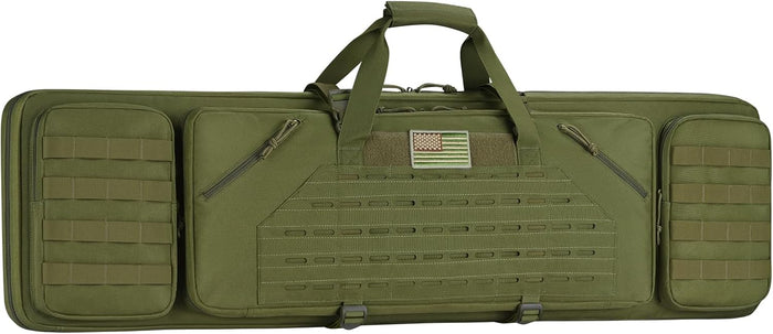 CVLIFE 36" 42" 46" Soft Rifle Case Tactical Double Long Gun Bag,with Lockable Zipper and Backpack Strap,Rifle Backpack Rifle Bag Gun Case for Outdoor Hunting Shooting Range