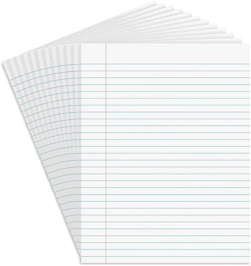 Staples Wide Ruled Legal Notepads - 8.5x11, Top-Bound, Perforated, 50 Sheets, Pack of 12 for Writing and Note Taking