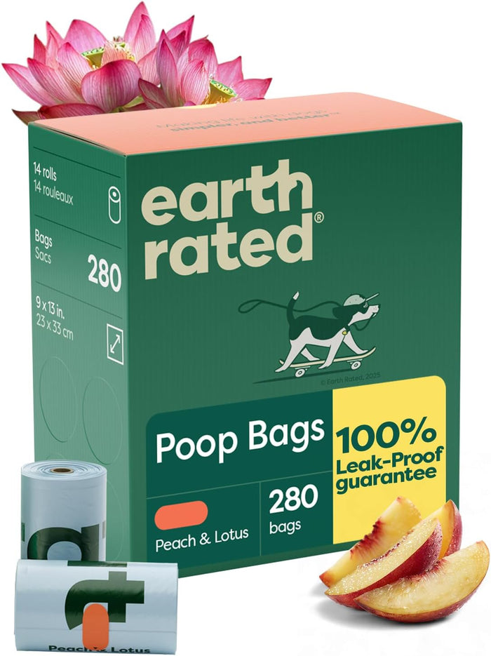 Earth Rated Poop Bags for Dogs, Guaranteed Leak Proof and Extra Thick Waste Bag Refill Rolls, Lavender Scented, 270 Bags
