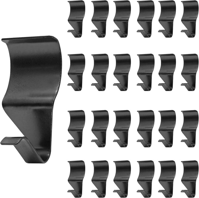 Biaungdo 12 Pcs Vinyl Siding Hooks, Heavy Duty Stainless Steel Black Vinyl Siding Hangers, No Hole Needed Low Profile Siding Clips for Hanging Wreath, Outdoor Decorations