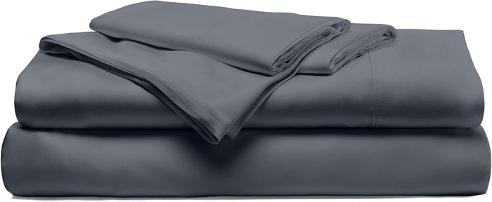 Cariloha Resort 4-Piece Sateen Sheet Set | Blue Lagoon | King | Cooling Sheets for Hot Sleepers