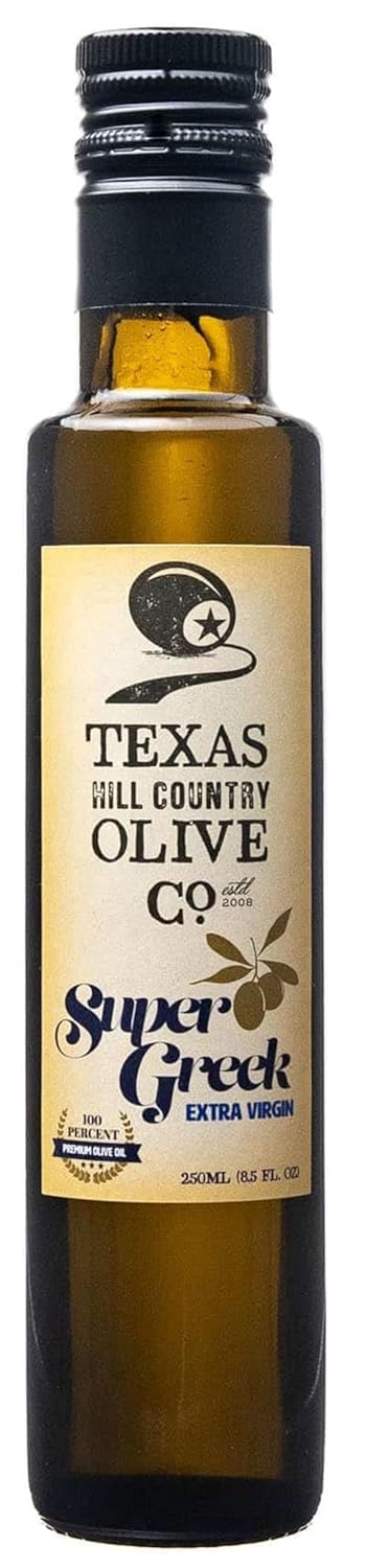 Sola Stella Extra Virgin Olive Oil - Cold Pressed Gourmet EVOO Olive Oil - Uniquely Smooth & Buttery - Perfect for Cooking Baking & Finishing - Award Winning & Made in Texas (16.9 oz)