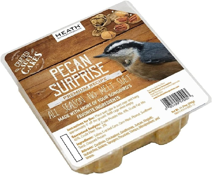 Heath Outdoor Products DDC7-12, Premium Crafted Suet Cakes, Pumpkin Treat, 11.75 Oz., 12 Pack, Natural