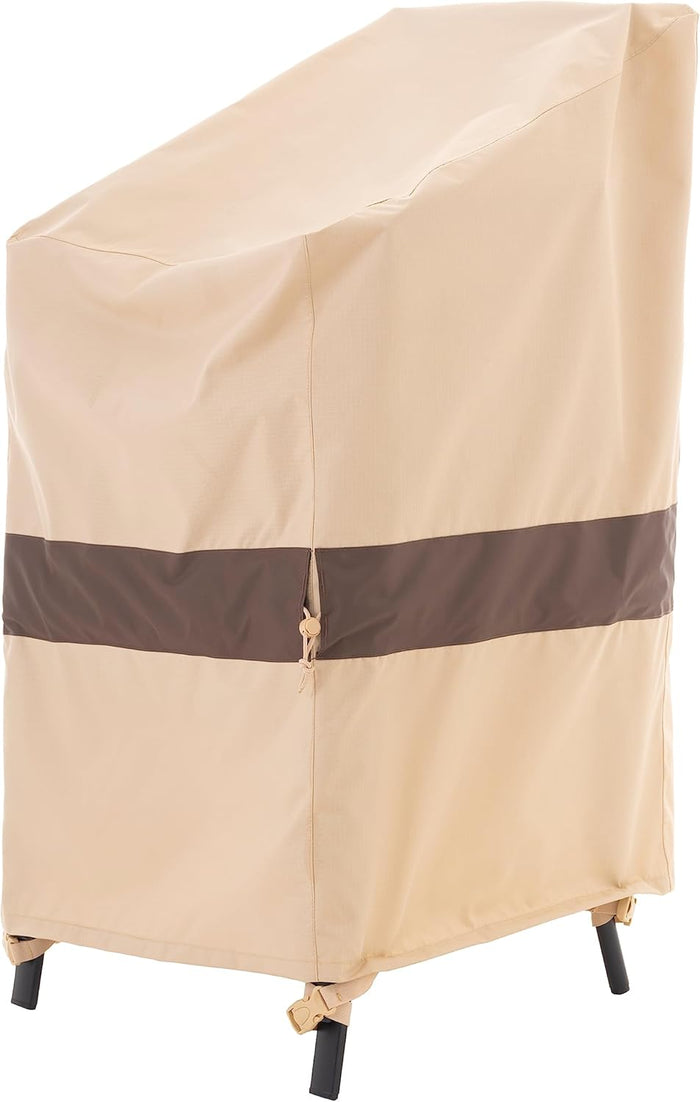 WJ-X3 Patio Chair Cover, Outdoor Lounge Cover, Heavy Duty, Waterproof Lawn Chair Covers, 29W x 30D x 36H, Beige, 2-Pack
