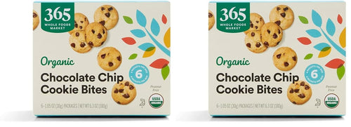 365 by Whole Foods Market, Organic Chocolate Chip Cookie Bites, 6.3 Ounce (Pack of 2)