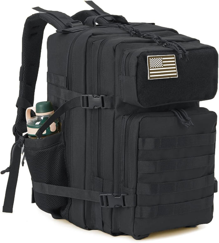 QT&QY 25L/45L Military Tactical Backpack For Men Molle Daypack 3 Day Bug Out Bag Hiking Rucksack With Bottle Holder