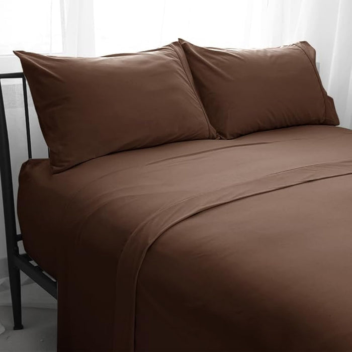 Marquess Microfiber Flannel Sheet Set-Soft & Comfortable Bedding Sheet-Made of 100% Polyester Easy Care and Fade Resistant(Blue, King)