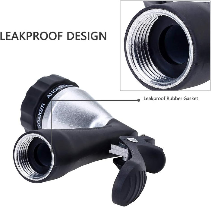 GREEN MOUNT Water Hose Nozzle Spray Nozzle, Metal Garden Hose Nozzle with Adjustable Spray Patterns, Perfect for Watering Plants, Washing Cars and Showering Pets
