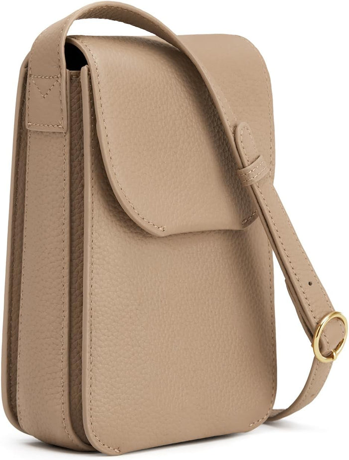 Kattee Leather Crossbody Bags for Women Trendy, Small Phone Purses Wallet Shoulder Handbags Travel with Card Slots