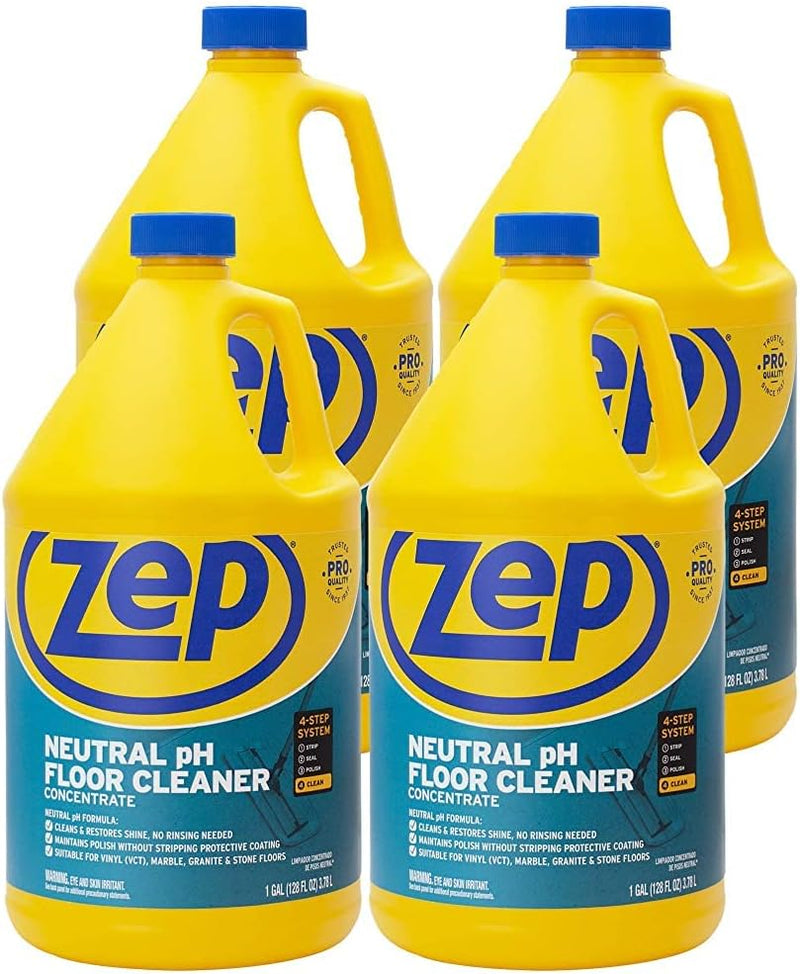 Zep Neutral PH Industrial Floor Cleaner - 1 Gallon - ZUNEUT128 - Concentrated Pro Trusted All-Purpose Floor Cleaner