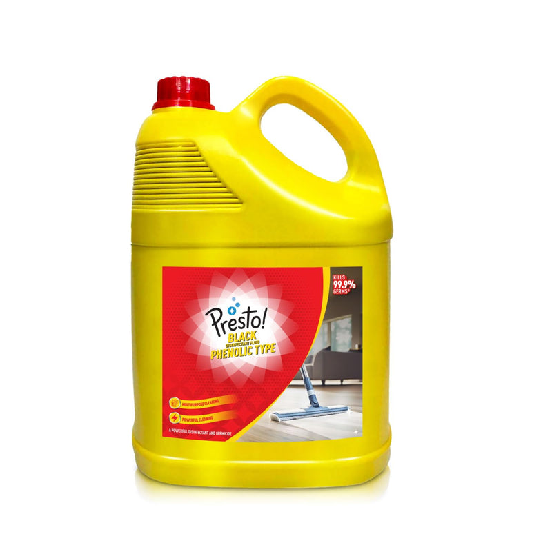 Amazon Brand - Presto! Phenyl Floor Cleaner | 5 Litre | Suitable For Hospitals, Homes, Offices | 10X Cleaning Power | Fights Germs