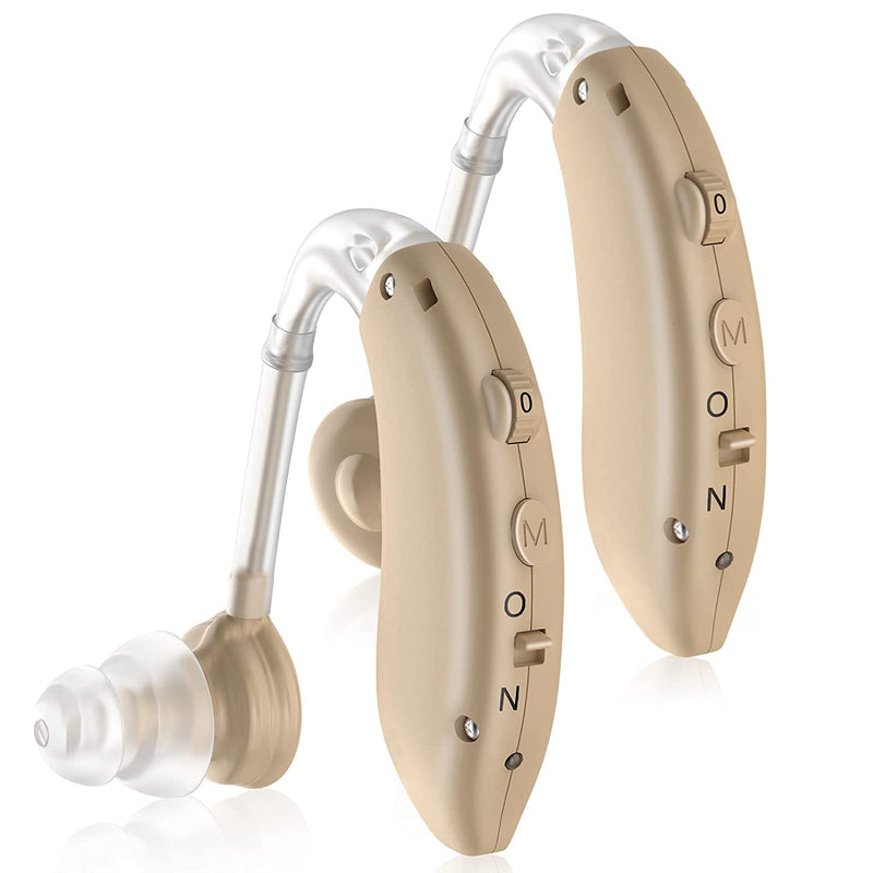 Hearing Aids for Seniors, Rechargeable Hearing Amplifier with Noise Cancelling, Digital Ear Hearing Assist Devices with Volume Control (Blue)