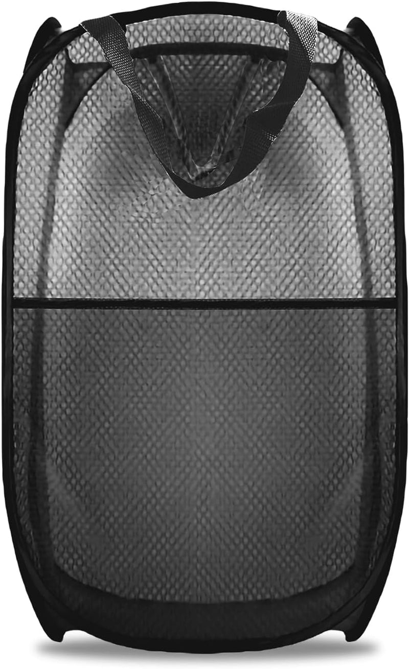 Collapsible Pop Up Laundry Hamper, Mesh Foldable Laundry Basket, Extra Large - 28" x 16" x 16" (Blue)