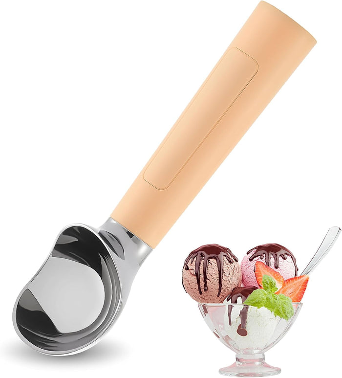 Heated Ice Cream Scoop Rechargeable, Electric Warming Ice Cream Scooper with LED Display, Heats to 158°F for Hard Ice Cream, Easy for Seniors & Kids, IP67 Waterproof (White, 2 oz)