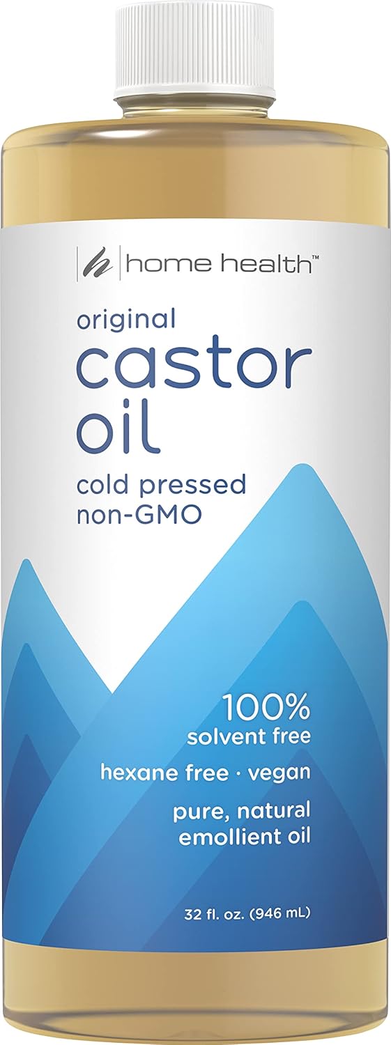 Home Health Original Castor Oil, Promotes Healthy Hair And Skin, Natural Skin Moisturizer - Pure, Cold Pressed, Non-GMO, Hexane-Free, Solvent-Free, Paraben-Free, Vegan - 16 fl oz