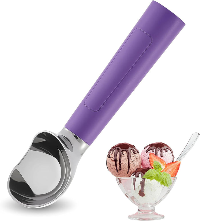 Heated Ice Cream Scoop Rechargeable, Electric Warming Ice Cream Scooper with LED Display, Heats to 158°F for Hard Ice Cream, Easy for Seniors & Kids, IP67 Waterproof (White, 2 oz)