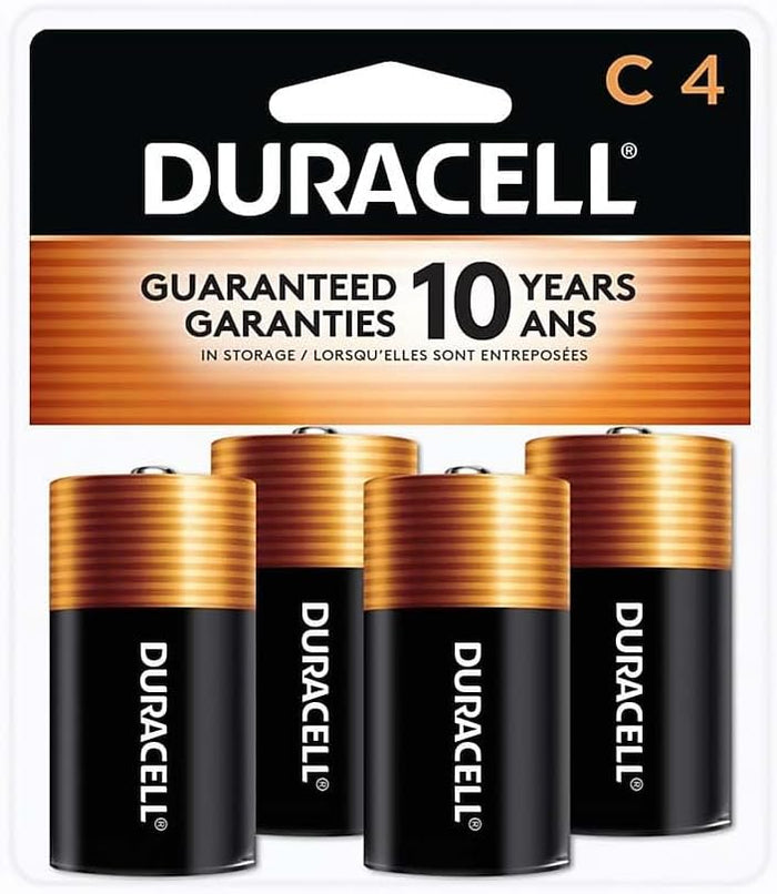 Duracell Coppertop C Batteries, 8 Count Pack, C Battery with Long-lasting Power, All-Purpose Alkaline C Battery for Household and Office Devices