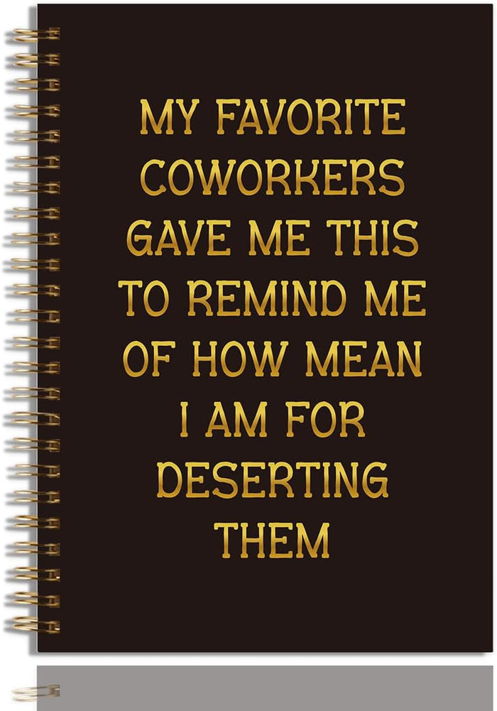 JHFDTY Funny Work Notebook for Women Men Going Away Goodbye Gifts for Boss Lady Female Leader Manager Coworker Business Journal Meeting Notes Hardcover 160 Pages Spiral Notebooks