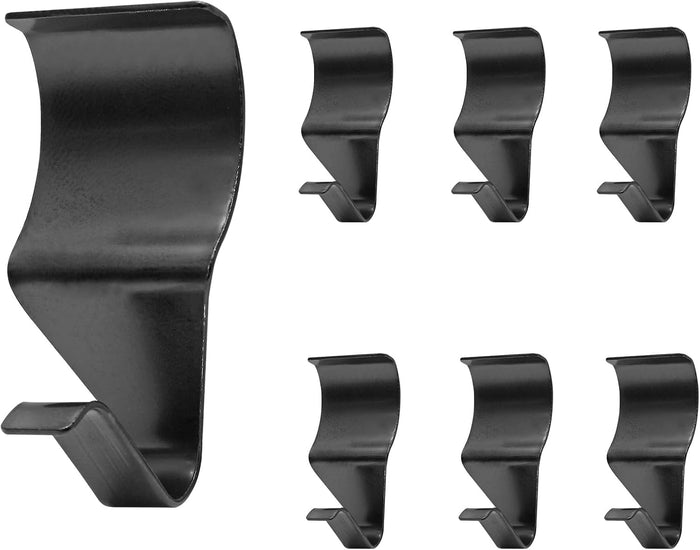 Biaungdo 12 Pcs Vinyl Siding Hooks, Heavy Duty Stainless Steel Black Vinyl Siding Hangers, No Hole Needed Low Profile Siding Clips for Hanging Wreath, Outdoor Decorations