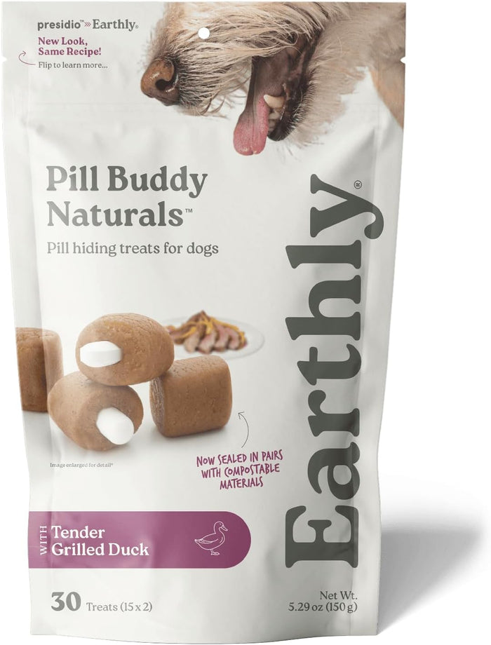 Earthly Pill Buddy Naturals - PB & Apple Recipe Pill Hiding Treats for Dogs - Make A Perfect Pill Concealing Pocket Or Pouch for Any Size Medication - 30 Servings