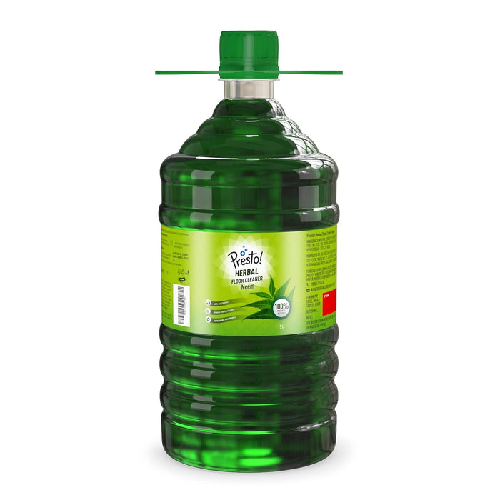 Amazon Brand - Presto! Disinfectant Surface & Floor Cleaner | Citrus | 5 Litre | Kills 99.9% Germs | Suitable For Floor & Bathroom Surfaces Like Ceramic, Marble, Granite, Mosaic