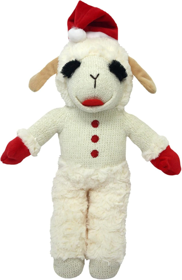 Multipet Mini Lamb Chop Officially Licensed, Plush, Squeak Pet Toy (White, 10')