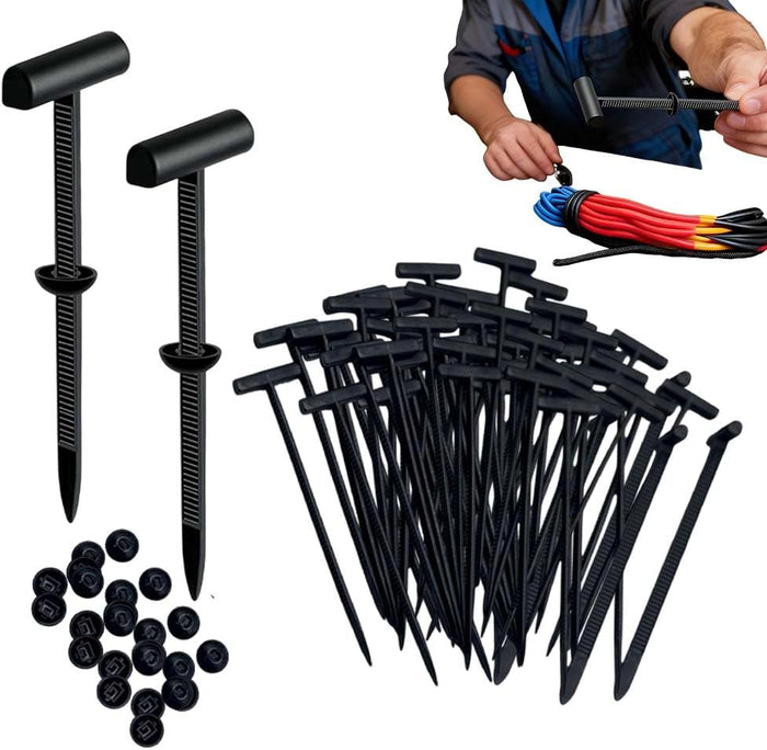 20/50/100pcs Nylon Universal Cable Tie Buckle for Car, Multipurpose Plastic Cable Tie Buckle Tool for car, Kilp Pengikat Kabel Universal (20pcs)