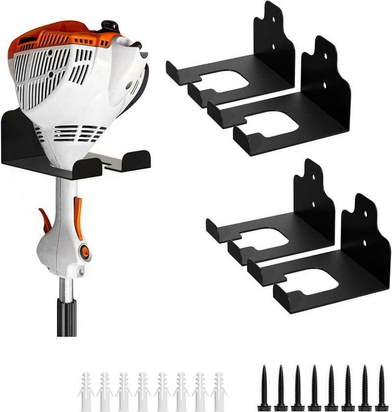 Garage Organizer Trimmer Rack, Garden Power Tool Hanger Weed Whackers Holder Wall Mounted for Grass Trimmer, Hedge Trimmer, Garage Trimmer, Garden Tools,1 Pack(Orange)
