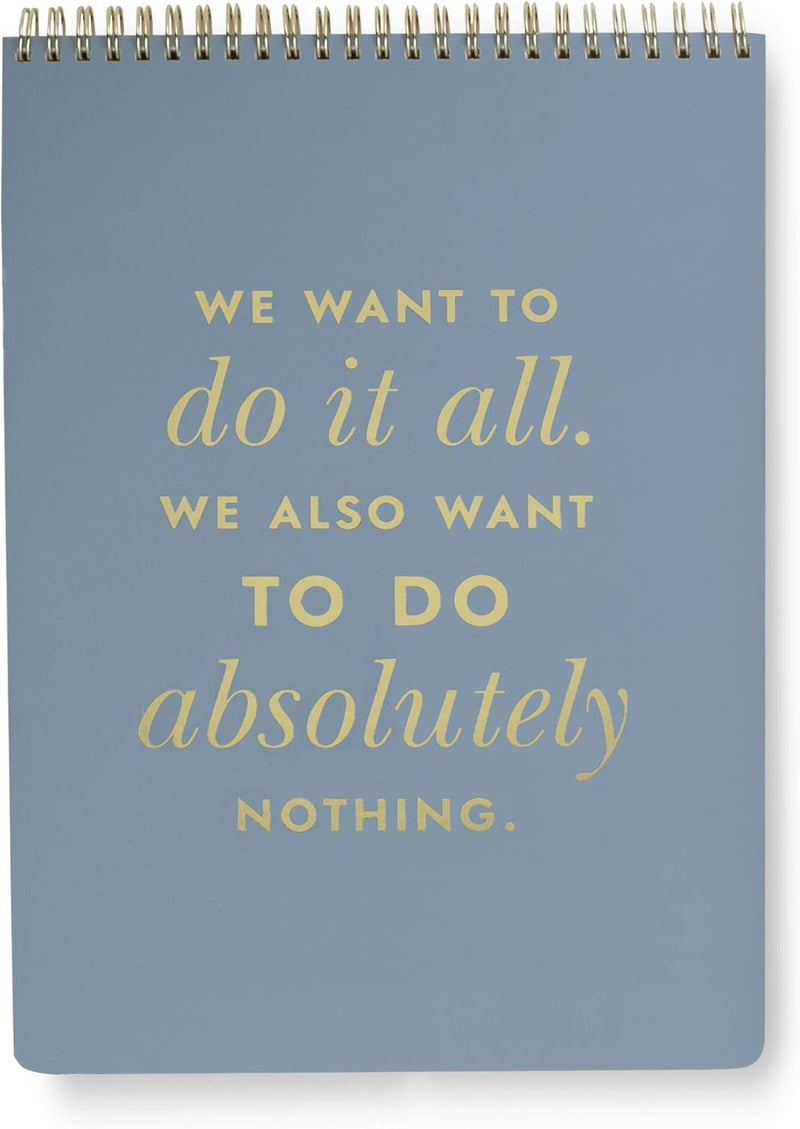kate spade new york Large College Ruled Notebook, Top Spiral Notebook with 160 Pages, 11.75" x 8.5" Writing Pad, Charmed Library