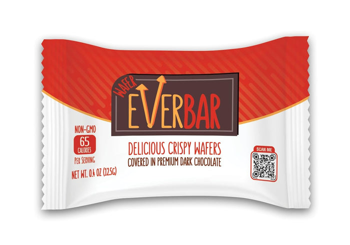 EverBar - Dark'n Crispy Chocolate Bars, 144 Count | Non-GMO, Dark Chocolate Wafer Candy Bar | On the Go | With Coffee or Tea | Healthy Snack | Bite-Size Premium Wafer Chocolate 144 Count