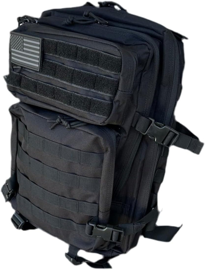 40L Tactical Backpack – 900D/1000D Molle Assault Pack, 3-Day Survival, Hiking, Camping, Travel Gear (BLACKOUT STEALTH)