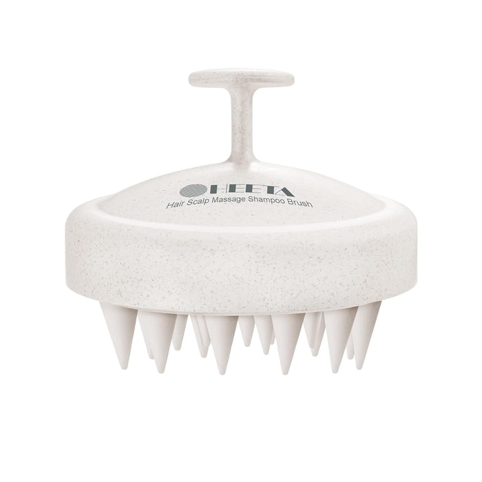 HEETA Scalp Massager Hair Growth, Soft Silicone Scalp Scrubber Shampoo Brush for Exfoliation, Dandruff Removal Head Massage Stress Relax, Wet & Dry Use for Thick Thin Curly Hair Care, Black