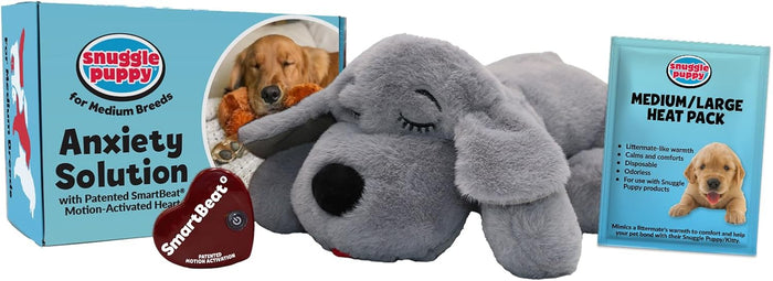 Snuggle Puppy Original, Dog Toy with Calming Heartbeat, Soothing Plush Companion Reduces Pet Anxiety, A Crate Training Essential, Includes Heat Pack & Batteries, Trusted by Millions of Dog Parents